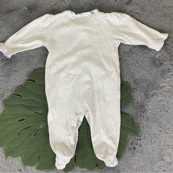 Kissy Kissy Floral Embroidered Footie - 3-6M - Picture 2 of 5